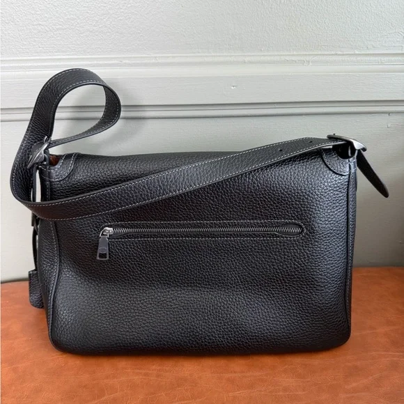 Coach Etta Flap Bag Black/Gunmetal CCE56 - Picture 4 of 6